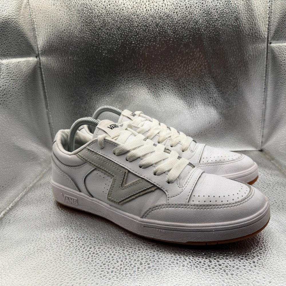 Size M8-W9.5 Vans Lowland ComfyCush‎ All-White Unisex Lace-Up Sneakers 721356